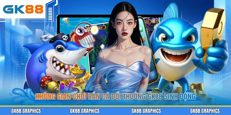 Không gian chơi bắn cá đổi thưởng GK88 sinh động